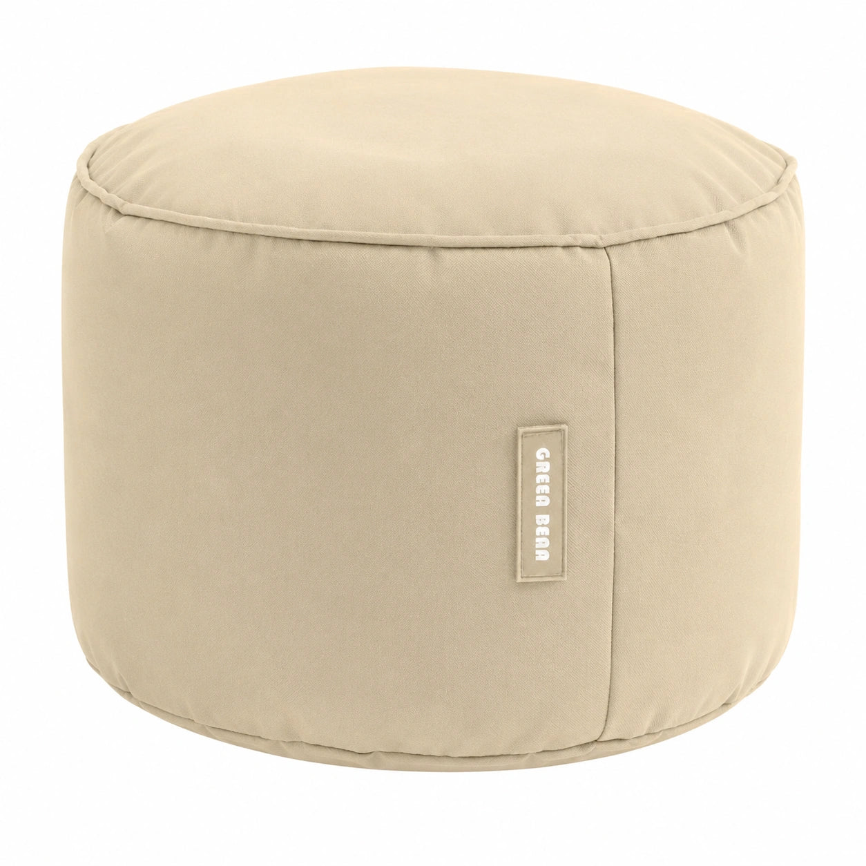 Green Bean Sitzsack-Hocker Beige 25x45cm mit EPS-Füllung - Bequemer Fußhocker für Kinder und Erwachsene